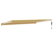 Yellow and white automatic retractable awning 5x3 m V4956 Vetonek