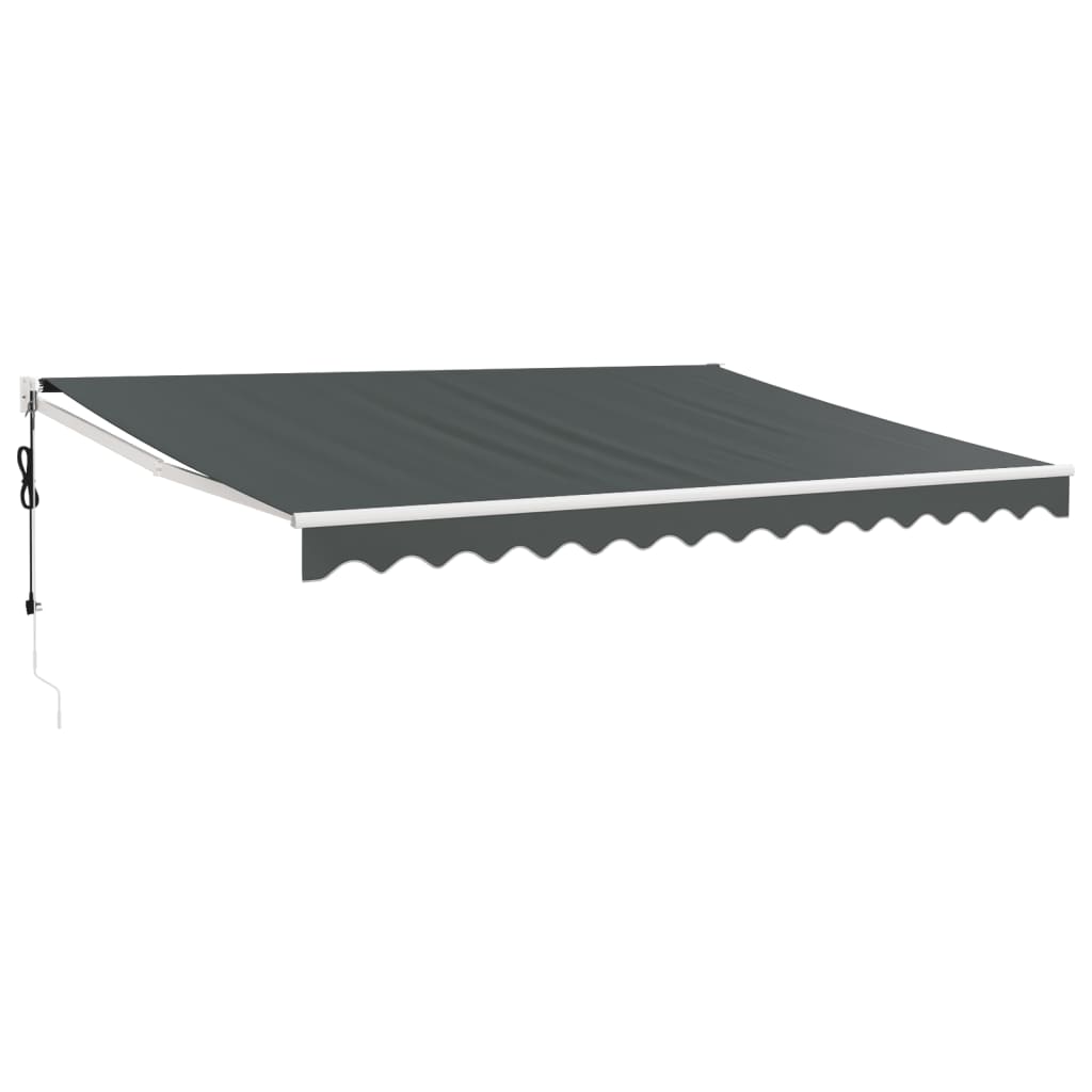 Automatic retractable awning anthracite gray 5x3 m V5007 Vetonek