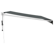 Automatic retractable awning anthracite gray 5x3 m V5007 Vetonek