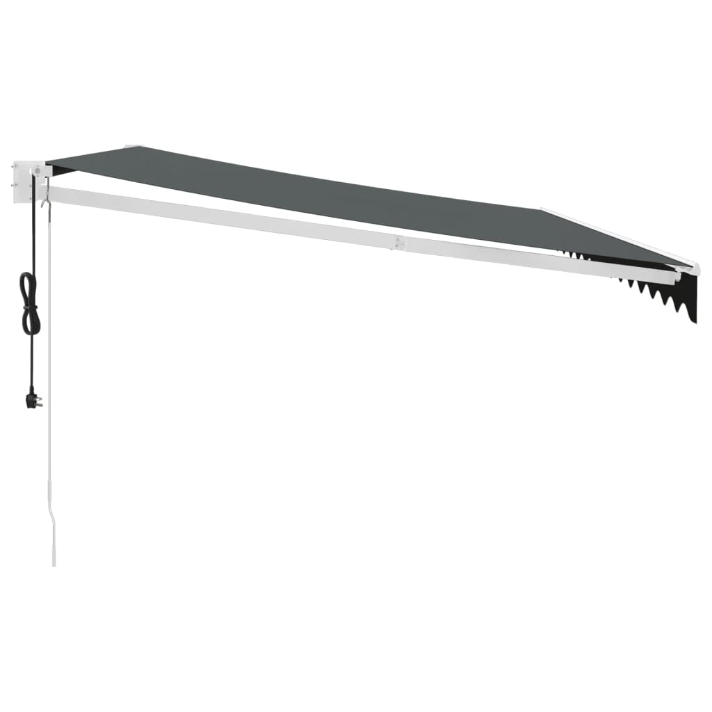Automatic retractable awning anthracite gray 5x3 m V5007 Vetonek