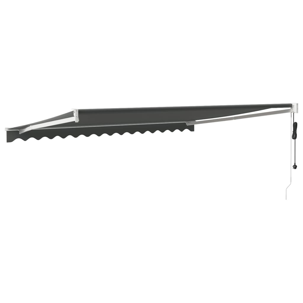 Automatic retractable awning anthracite gray 5x3 m V5007 Vetonek