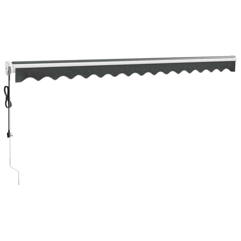 Automatic retractable awning anthracite gray 5x3 m V5007 Vetonek