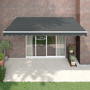 Automatic retractable awning anthracite gray 5x3 m V5007 Vetonek