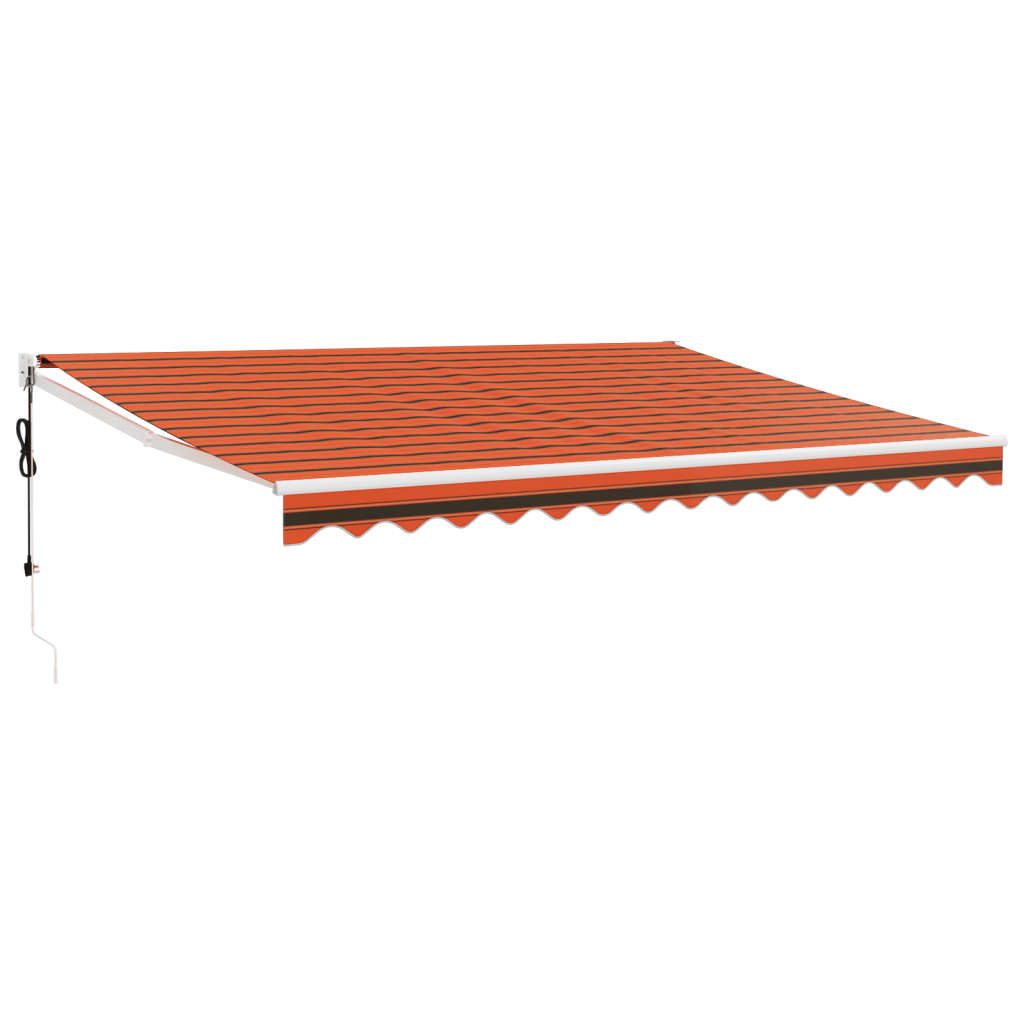 Automatic retractable awning orange and brown 4.5x3 m V5045 Vetonek