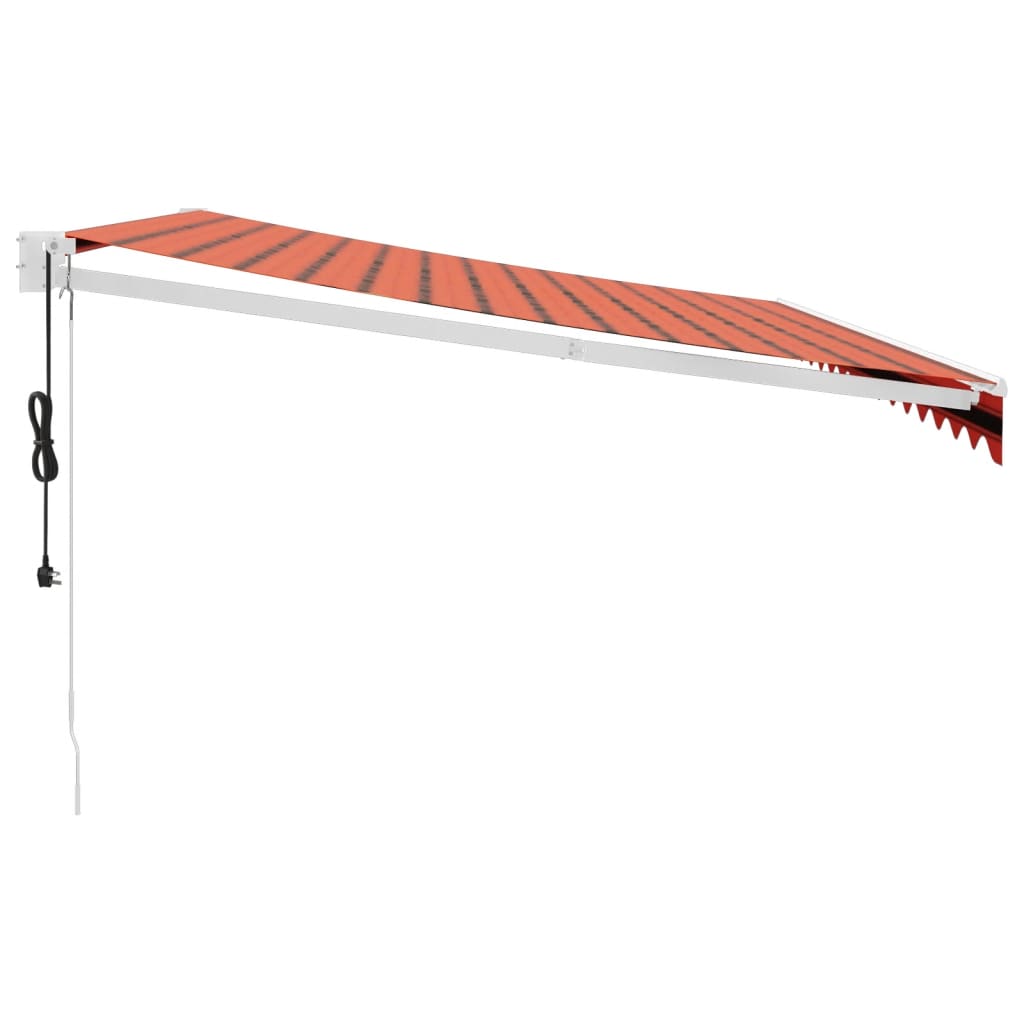 Automatic retractable awning orange and brown 4.5x3 m V5045 Vetonek
