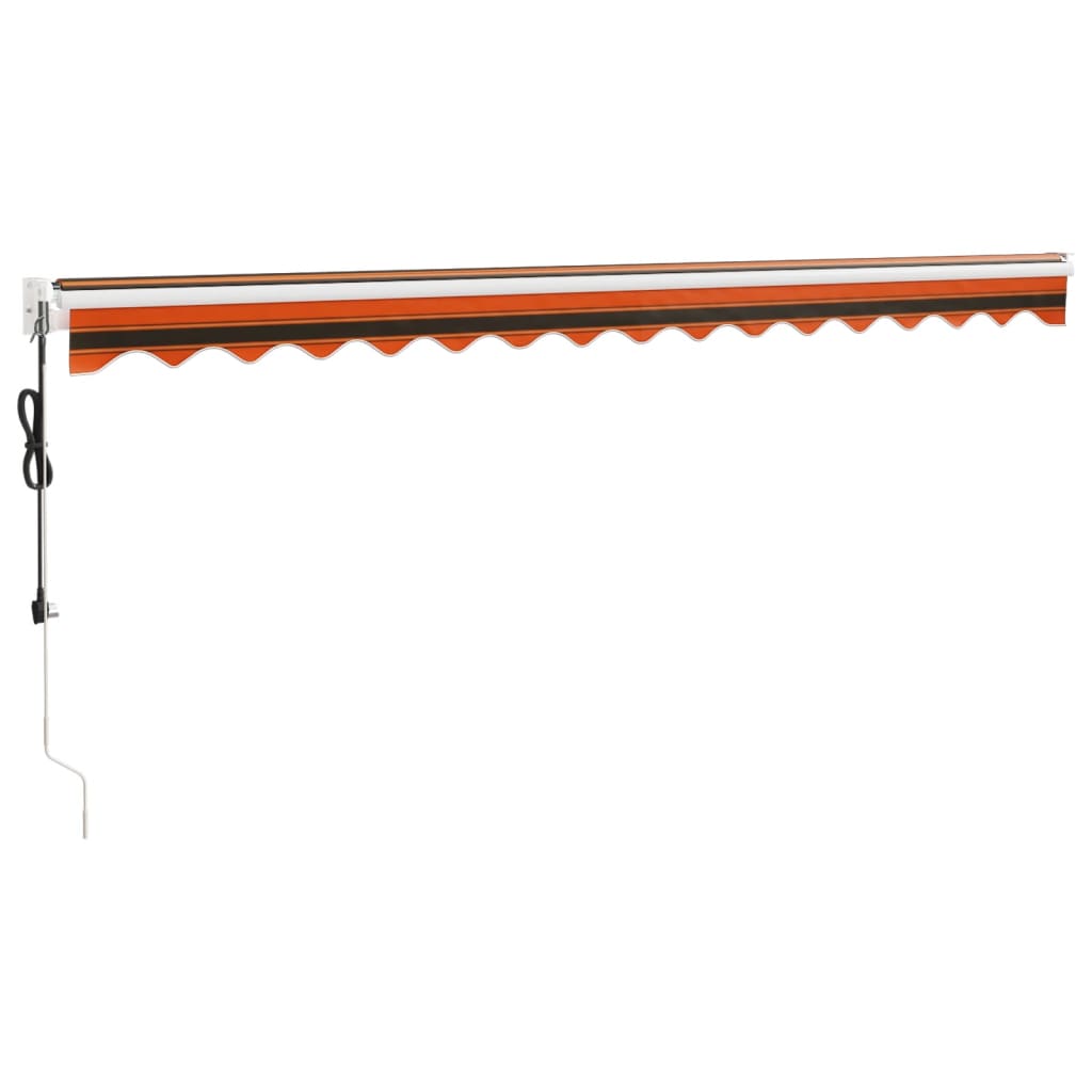 Automatic retractable awning orange and brown 4.5x3 m V5045 Vetonek