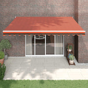 Automatic retractable awning orange and brown 4.5x3 m V5045 Vetonek
