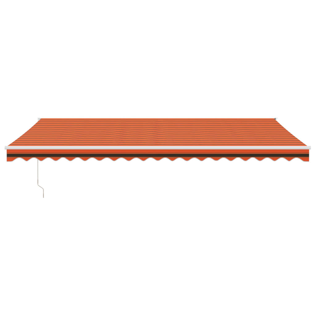 Toldo retráctil automático naranja y marrón 5x3 m V5052 Vetonek
