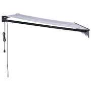 Blue and white automatic retractable awning 3x2.5 m V5069 Vetonek