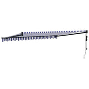 Blue and white automatic retractable awning 4.5x3 m V5090 Vetonek