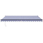 Blue and white automatic retractable awning 5x3 m V5106 Vetonek
