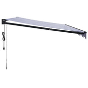 Blue and white automatic retractable awning 5x3 m V5106 Vetonek