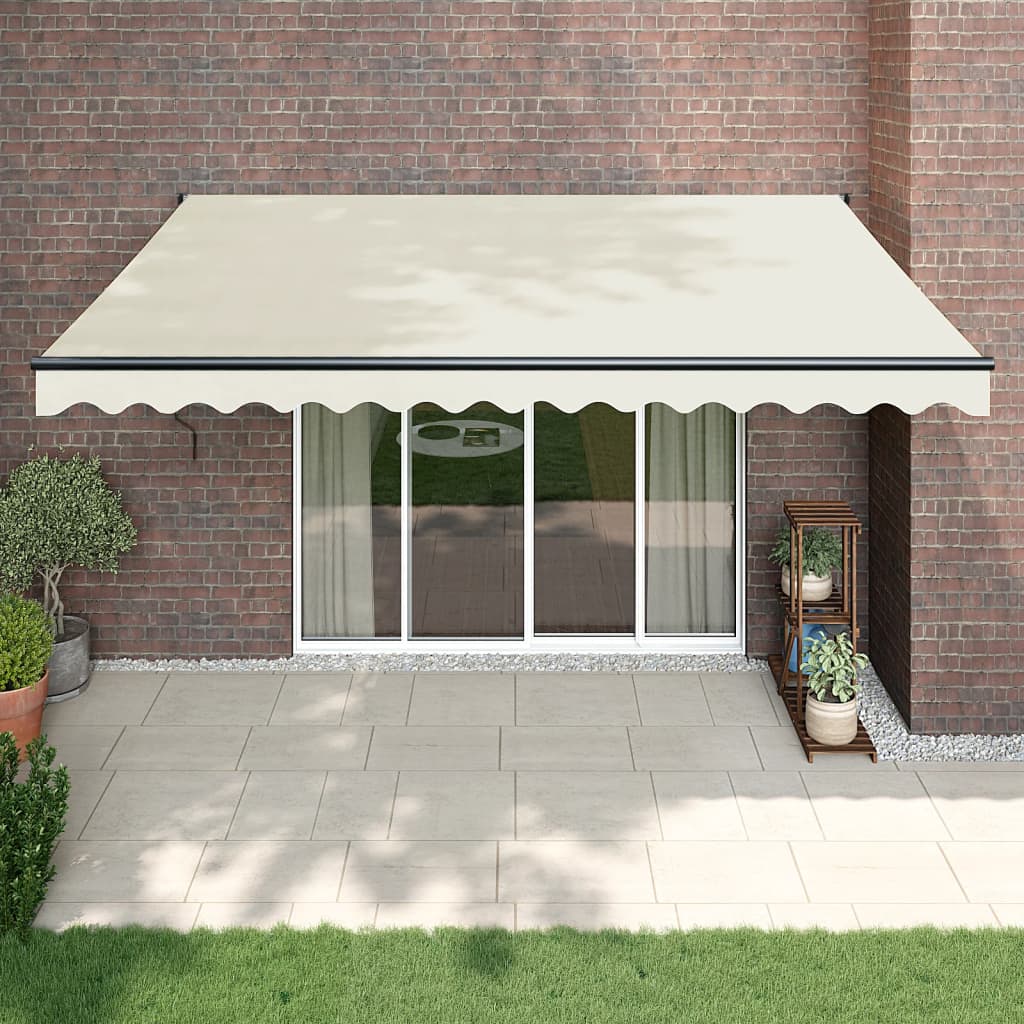 Cream automatic retractable awning 4x3 m V5137 Vetonek