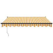 Yellow and white automatic retractable awning 3.5x2.5 m V5175 Vetonek