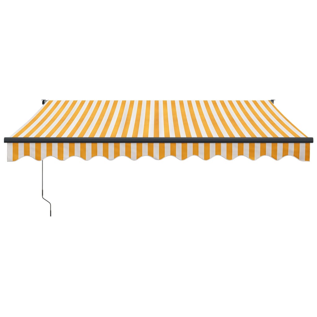 Yellow and white automatic retractable awning 3.5x2.5 m V5175 Vetonek