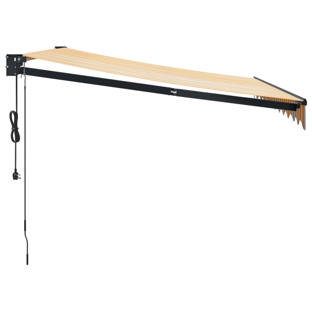 Yellow and white automatic retractable awning 3.5x2.5 m V5175 Vetonek