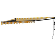 Yellow and white automatic retractable awning 3.5x2.5 m V5175 Vetonek
