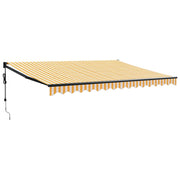 Yellow and white automatic retractable awning 4x3 m V5182 Vetonek