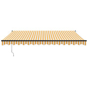 Yellow and white automatic retractable awning 4x3 m V5182 Vetonek