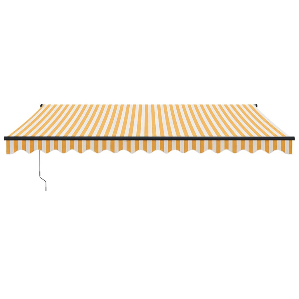 Yellow and white automatic retractable awning 4x3 m V5182 Vetonek