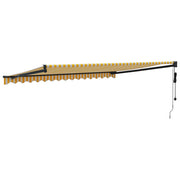 Yellow and white automatic retractable awning 4x3 m V5182 Vetonek