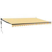 Yellow and white automatic retractable awning 5x3 m V5205 Vetonek