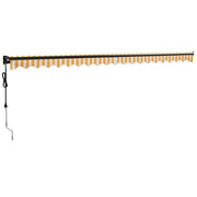 Yellow and white automatic retractable awning 5x3 m V5205 Vetonek