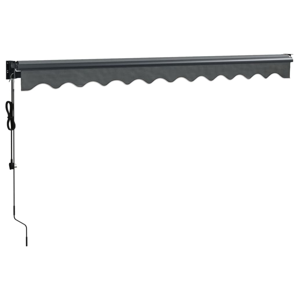 Automatic retractable awning anthracite gray 3x2.5 m V5212 Vetonek