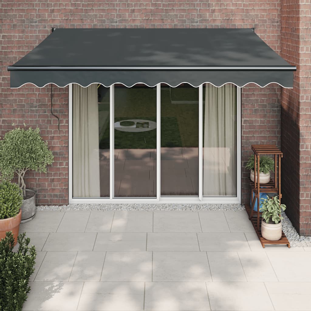 Automatic retractable awning anthracite gray 3x2.5 m V5212 Vetonek