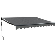 Automatic retractable awning anthracite gray 3.5x2.5 m V5229 Vetonek