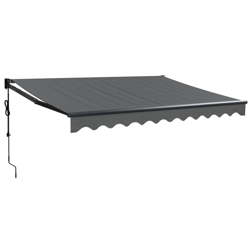 Automatic retractable awning anthracite gray 3.5x2.5 m V5229 Vetonek