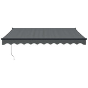 Automatic retractable awning anthracite gray 3.5x2.5 m V5229 Vetonek