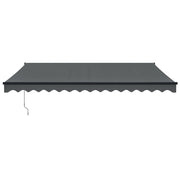 Automatic retractable awning anthracite gray 4x3 m V5236 Vetonek