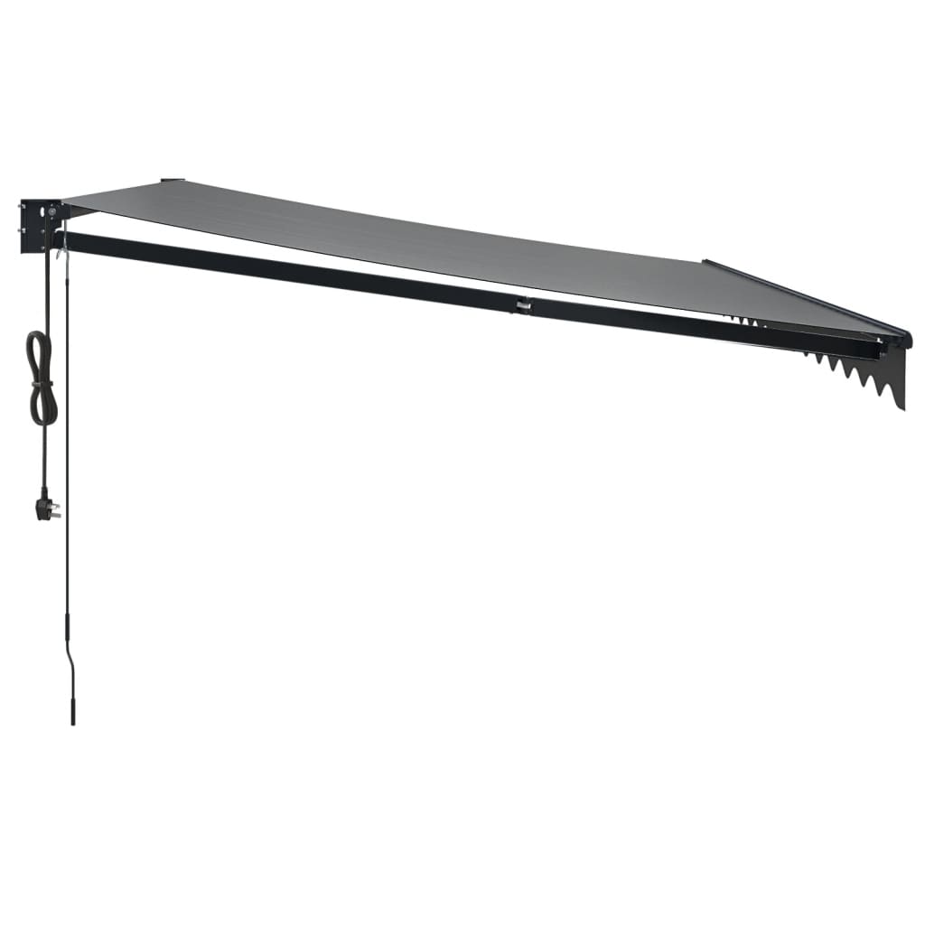 Automatic retractable awning anthracite gray 4x3 m V5236 Vetonek