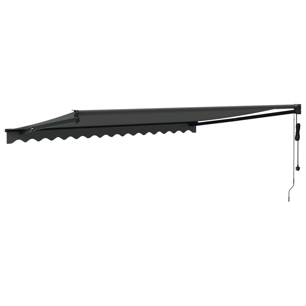 Automatic retractable awning anthracite gray 4x3 m V5236 Vetonek