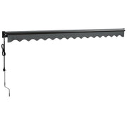 Automatic retractable awning anthracite gray 4x3 m V5236 Vetonek