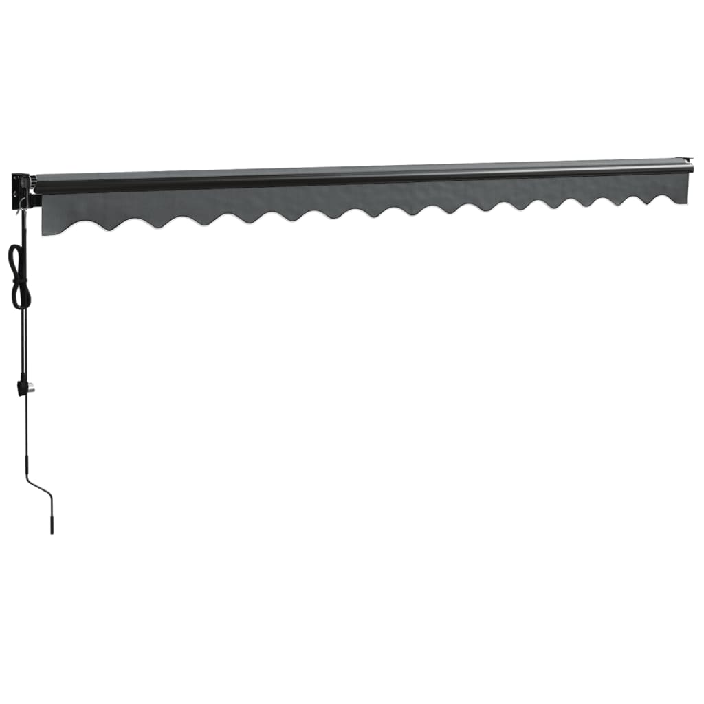 Automatic retractable awning anthracite gray 4x3 m V5236 Vetonek