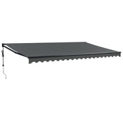 Automatic retractable awning anthracite gray 5x3 m V5250 Vetonek