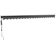 Automatic retractable awning anthracite gray 5x3 m V5250 Vetonek
