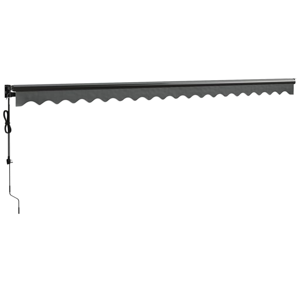 Automatic retractable awning anthracite gray 5x3 m V5250 Vetonek