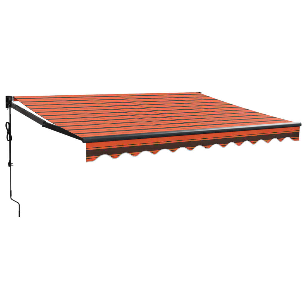 Automatic retractable awning orange and brown 3.5x2.5 m V5274 Vetonek