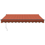 Automatic retractable awning orange and brown 3.5x2.5 m V5274 Vetonek