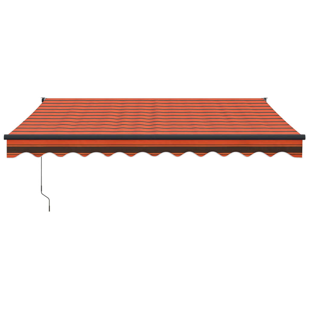 Automatic retractable awning orange and brown 3.5x2.5 m V5274 Vetonek