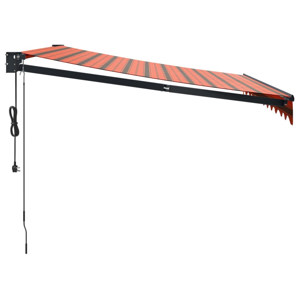 Automatic retractable awning orange and brown 3.5x2.5 m V5274 Vetonek