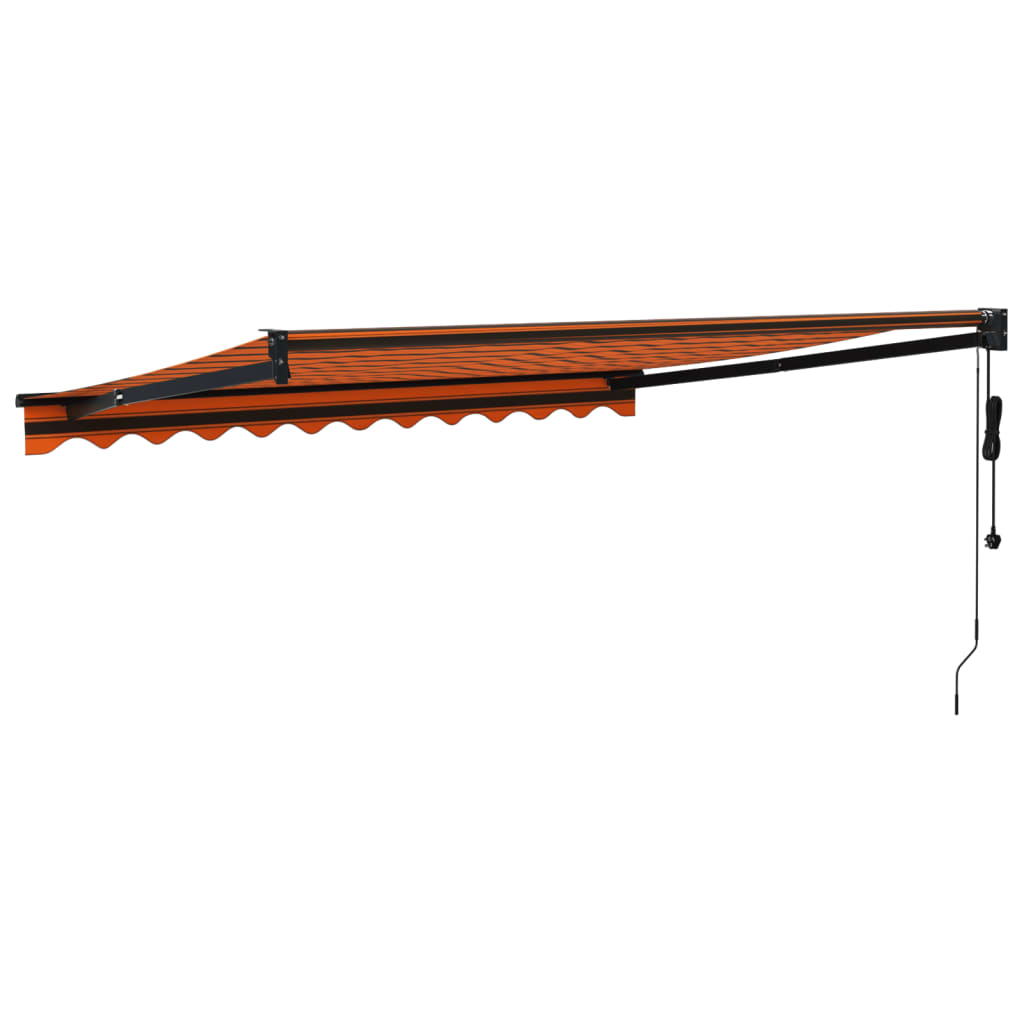 Automatic retractable awning orange and brown 3.5x2.5 m V5274 Vetonek