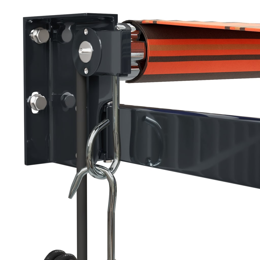 Automatic retractable awning orange and brown 3.5x2.5 m V5274 Vetonek
