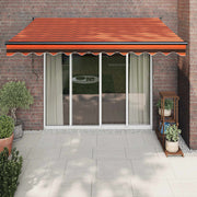 Automatic retractable awning orange and brown 3.5x2.5 m V5274 Vetonek