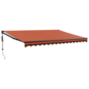 Automatic retractable awning orange and brown 4x3 m V5281 Vetonek