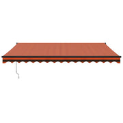 Automatic retractable awning orange and brown 4x3 m V5281 Vetonek