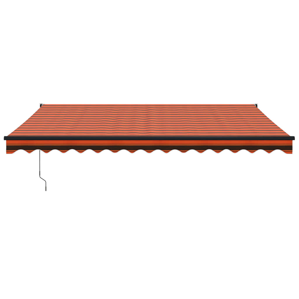 Automatic retractable awning orange and brown 4x3 m V5281 Vetonek